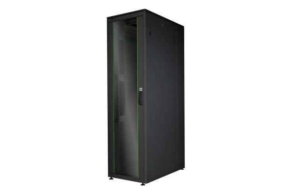 DIGITUS Netzwerkschrank Unique 42HE 2053x600x1000mm schwarz (Speditionsversand)