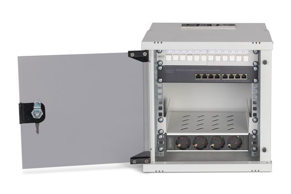 DIGITUS Netzwerk-Set 254 mm (10") - 6HE, 312x300 mm (BxT) gr - Bild 2