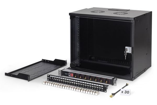 DIGITUS Netzwerk-Set 483 mm (19") - 9HE, 540x400 mm (BxT) sw