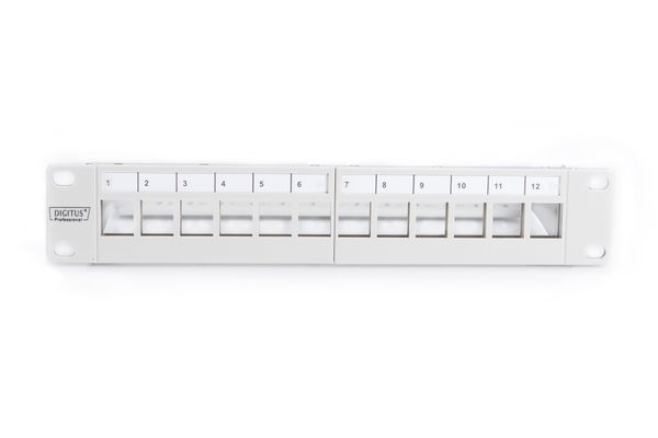 DIGITUS Patchpanel 1HE 10" 12-Port Modular grau - Bild 8