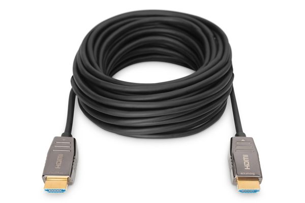 DIGITUS HDMI AOC Hybrid Glasfaserkabel UHD 8K 20m schwarz - Bild 3
