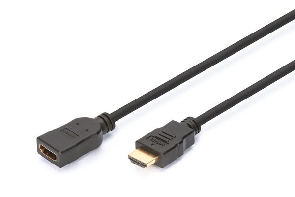 DIGITUS HDMI Verlängerungskabel m. Ethernet 4K 3m schwarz