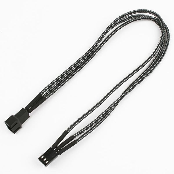 Nanoxia Kabel 3-Pin Verlängerung, 30 cm, Single, schwarz