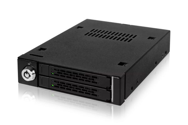 Backplane IcyDock 2x6,3cm SATAI-III in 1x3,5" HDD/SSD sw