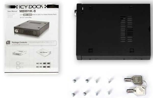 Icy Dock MB991IK-B Obturateur de baie de lecteur 2.5" Plateau de stockage de disques Noir - Bild 8