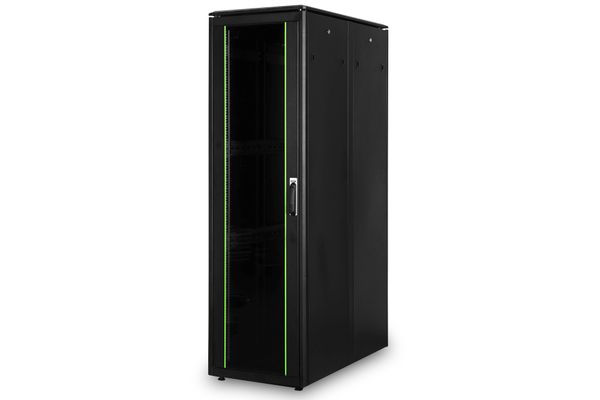 DIGITUS Netzwerkschrank Unique 42HE 2053x600x1200mm schwarz (Speditionsversand)