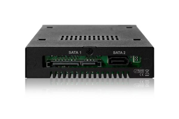 Backplane IcyDock 2x6,3cm SATAI-III in 1x3,5" HDD/SSD sw - Bild 3